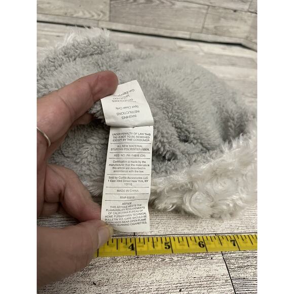 Little Beginnings White Baby Bear Lovey Security Blanket Swirl Minky Plush - Picture 6 of 7